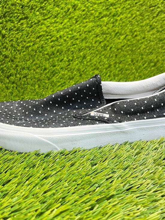 Vans Classic Slip-On Mens Size 8.5 Black White Athletic Skate Shoes Sneakers main image 7